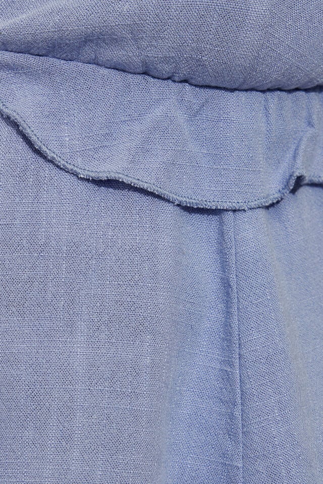 Blue Garage Flyaway Ruffle Babydoll Women Tank Top | A-5302496