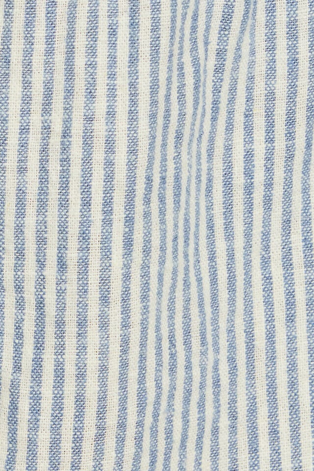 Blue Garage Linen Tie Back Halter Women Tank Top | A-0163249