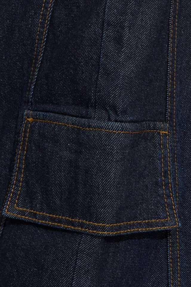 Blue Garage Low Rise Baggy Women Cargo Pants | A-8650279