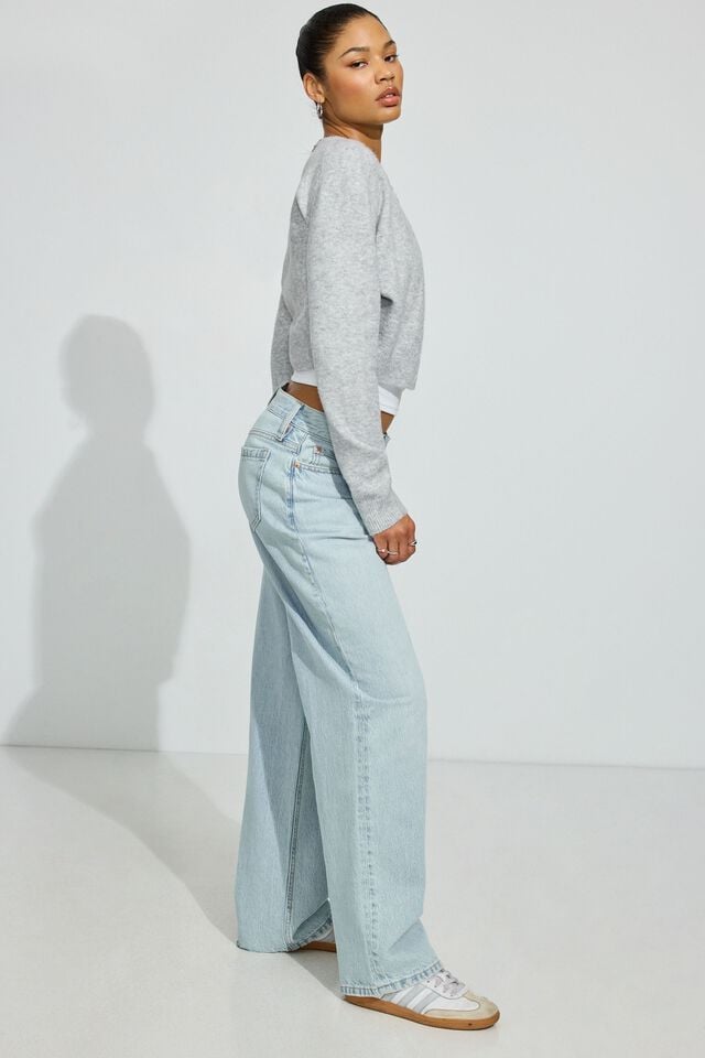 Blue Garage Low Rise Baggy Women Jeans | A-0247851