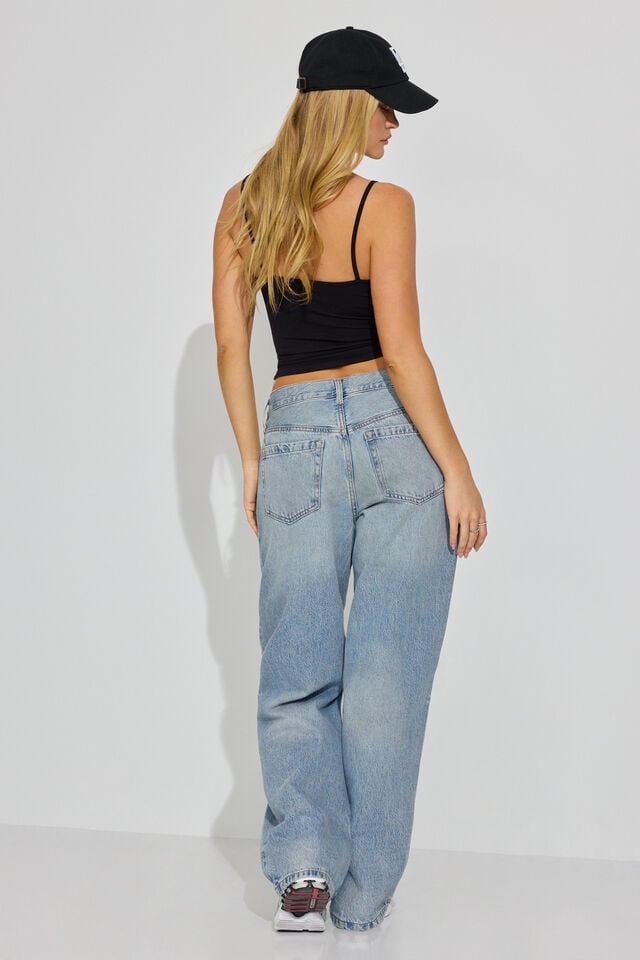 Blue Garage Low Rise Baggy Women Jeans | A-1632490