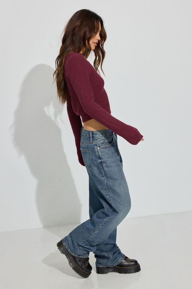 Blue Garage Low Rise Baggy Women Jeans | A-2789350