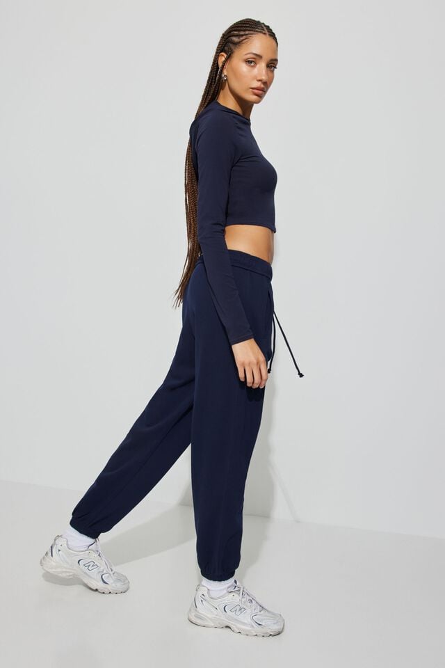 Blue Garage Mid Rise Women Sweatpants | A-2053746