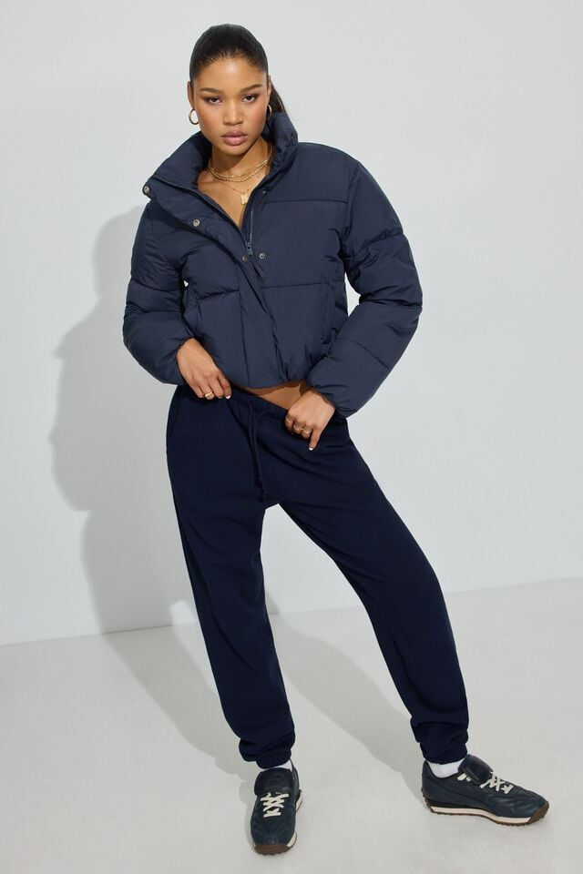 Blue Garage Mini Women Down Jackets | A-4572839