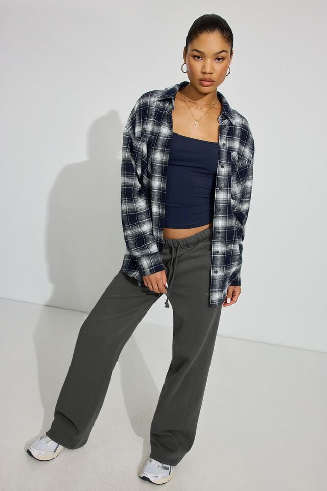 Blue Garage Noah Plaid Button-up Women Long Sleeve | A-0741698
