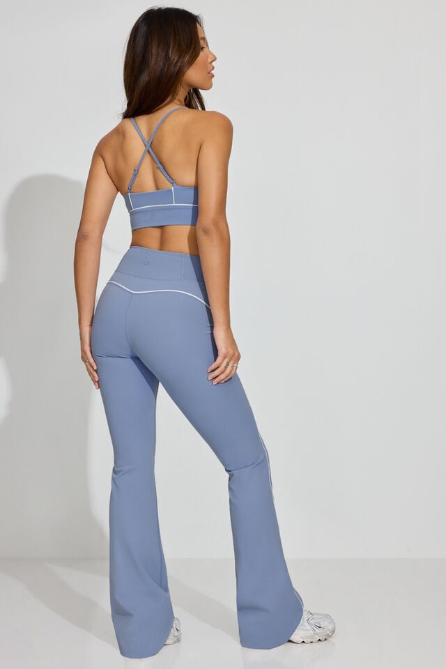 Blue Garage Softactive Flare With Piping Women Leggings | A-7395801