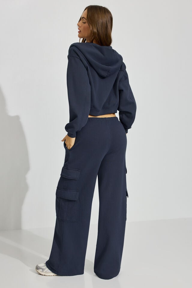 Blue Garage Ultrafleece Baggy Cargo Women Sweatpants | A-5731804