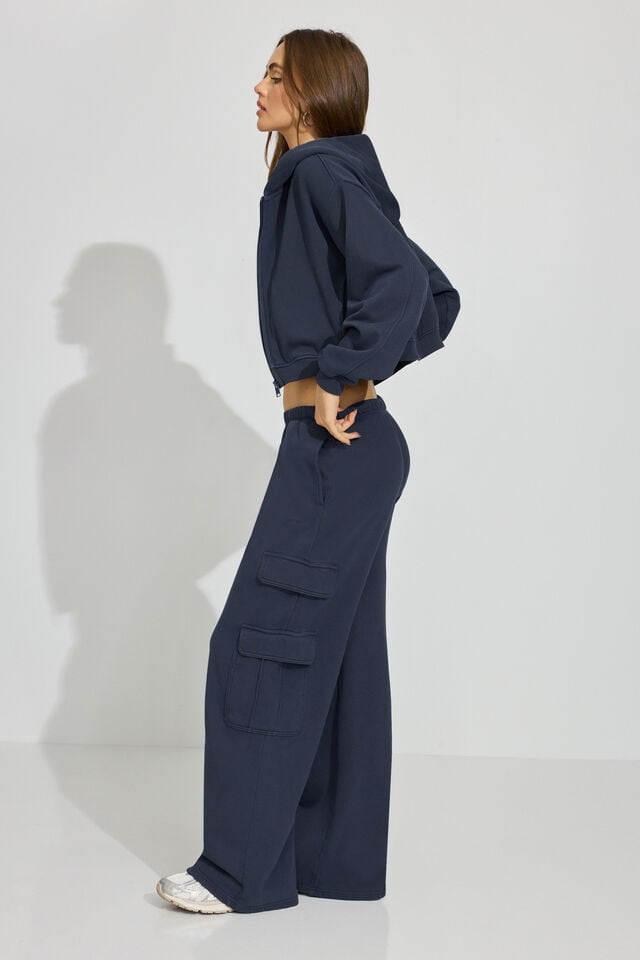 Blue Garage Ultrafleece Baggy Cargo Women Sweatpants | A-5731804