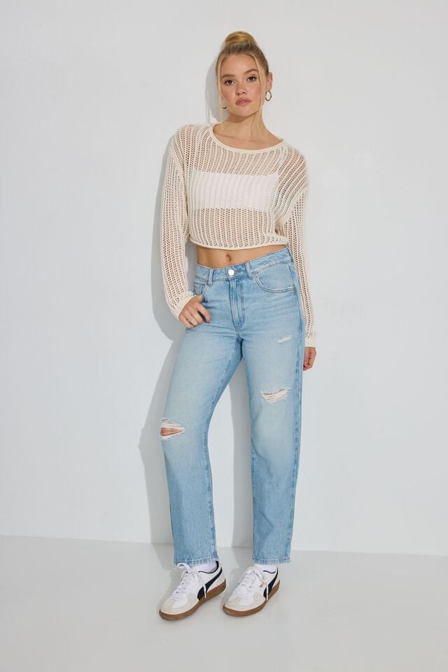 Blue Garage Vintage Straight Women Jeans | A-9537481