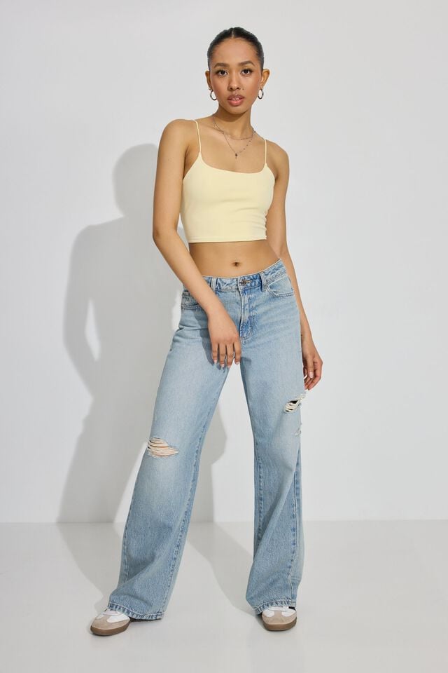 Blue Garage Wide Leg Women Jeans | A-5612789