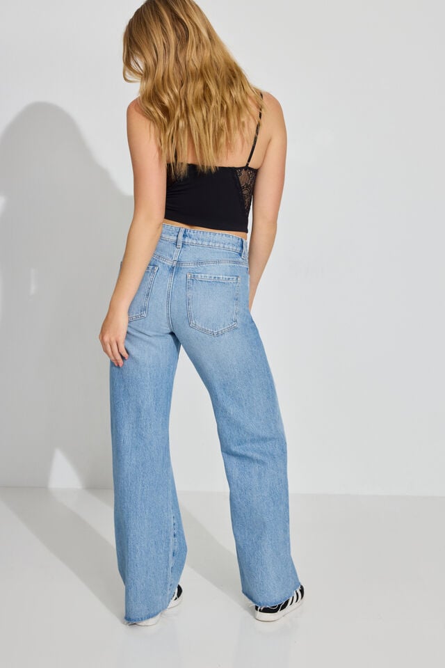 Blue Garage Wide Leg Women Jeans | A-6725081