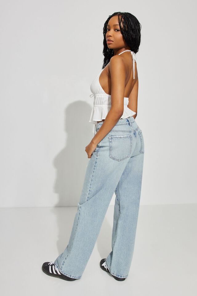 Blue Garage Wide Leg Women Jeans | A-9081763