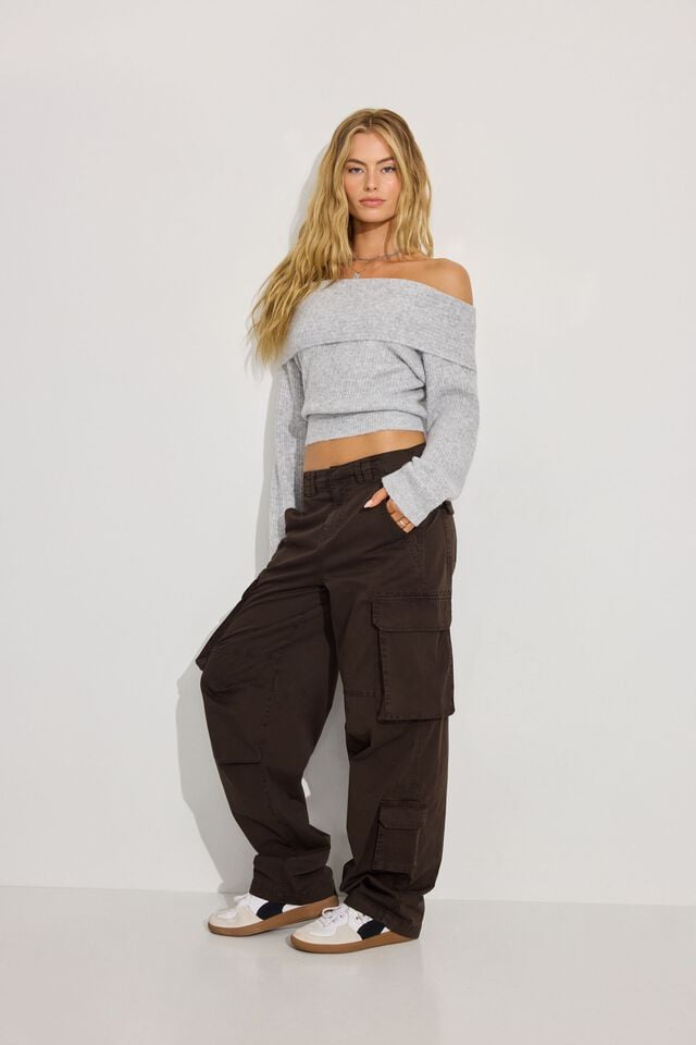 Brown Garage Ashton Barrel Women Cargo Pants | A-2659710