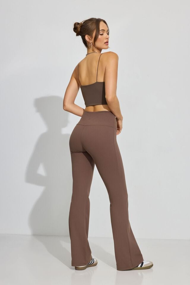 Brown Garage Flare Women Leggings | A-3150648