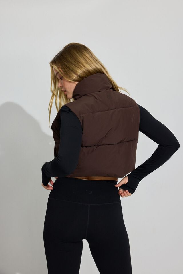 Brown Garage Mini 2.0 Women Puffer Vest | A-3417096