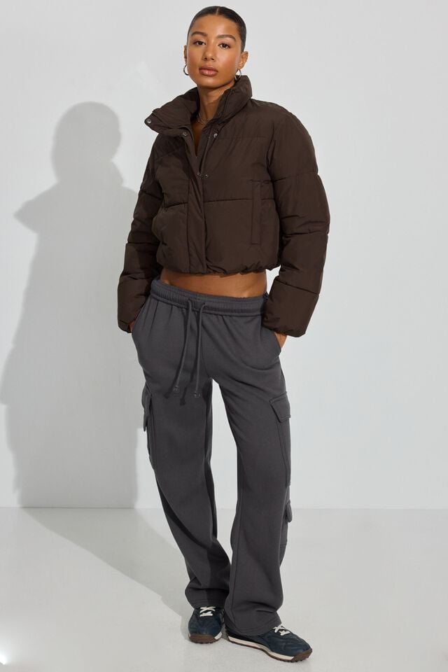 Brown Garage Mini Women Down Jackets | A-0263751