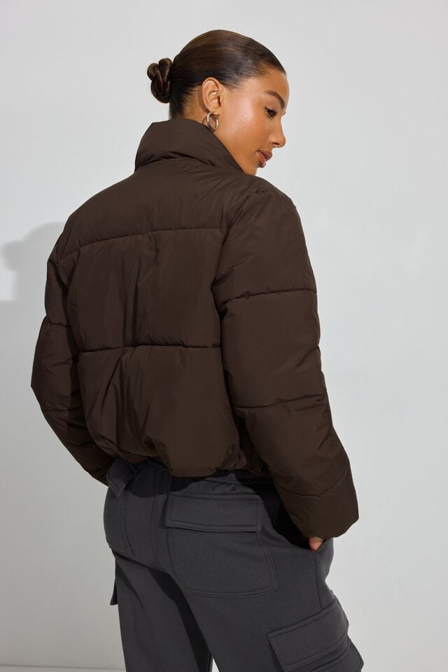 Brown Garage Mini Women Down Jackets | A-0263751
