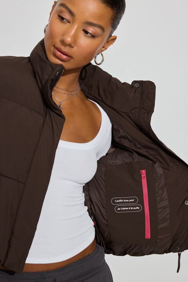 Brown Garage Mini Women Down Jackets | A-0263751
