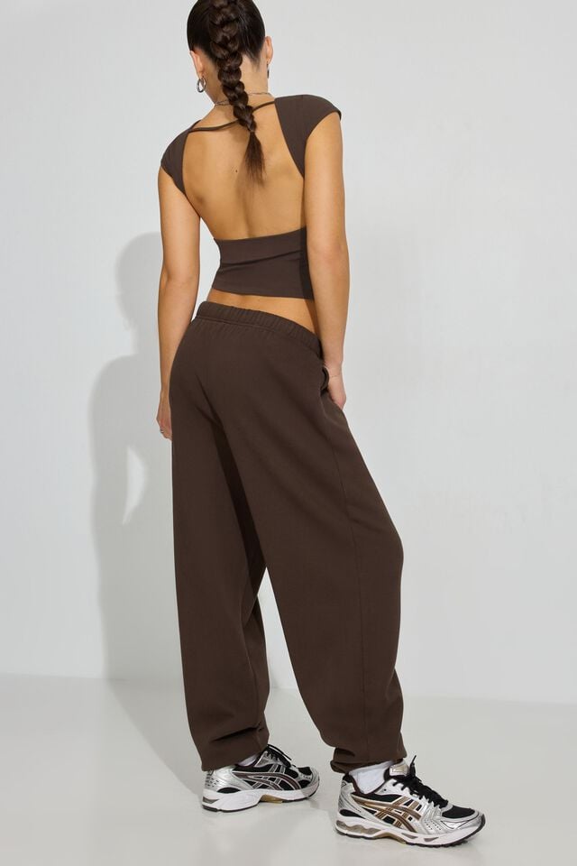 Brown Garage Ultrafleece Boyfriend Women Sweatpants | A-7561324