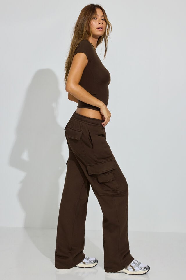 Brown Garage Ultrafleece Cargo Women Sweatpants | A-6492538