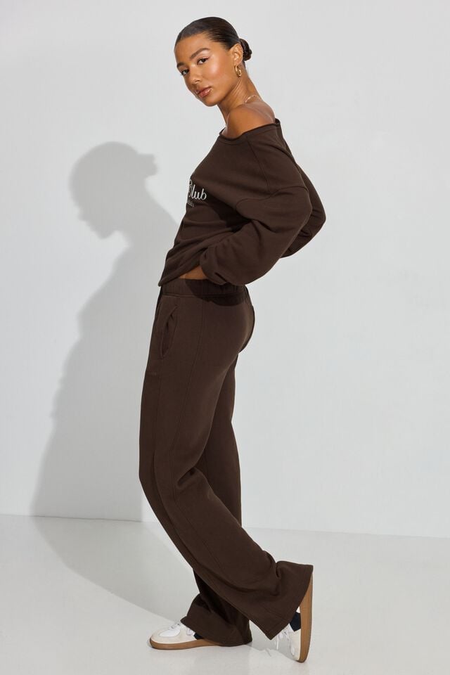 Brown Garage Ultrafleece Straight Leg Women Sweatpants | A-8310659