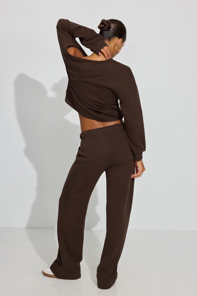 Brown Garage Ultrafleece Straight Leg Women Sweatpants | A-8310659