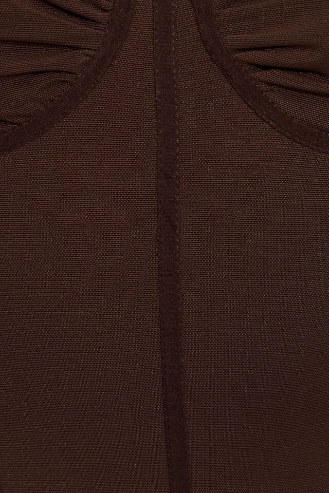 Brown / Black Garage Sabrina Peek-a-boo Women Tank Top | A-3890672
