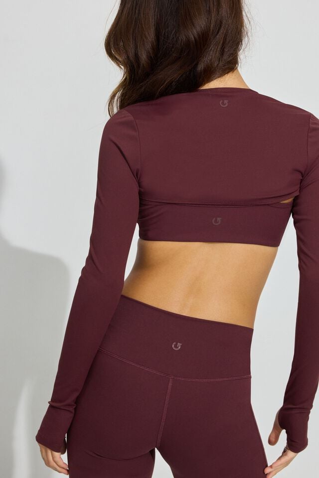 Burgundy Garage Active Shrug Women Long Sleeve | A-6170928