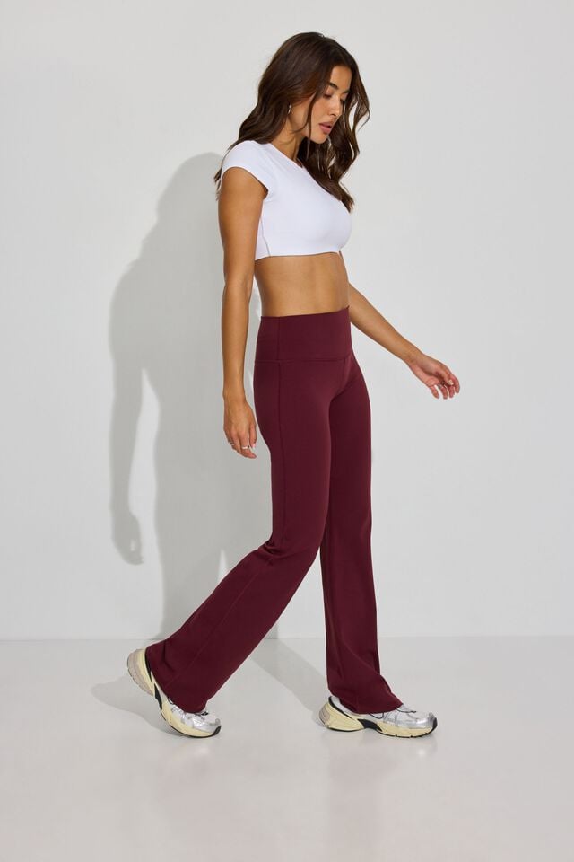 Burgundy Garage Softactive Flare Women Leggings | A-9286701
