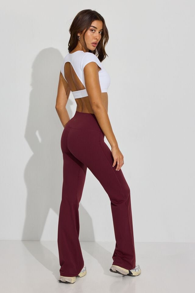 Burgundy Garage Softactive Flare Women Leggings | A-9286701