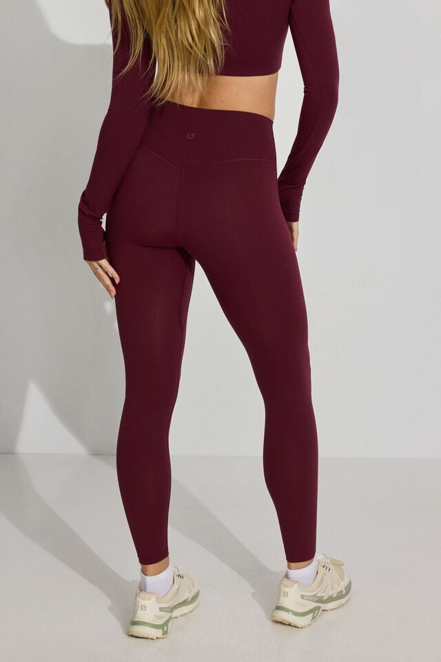 Burgundy Garage Softactive Women Leggings | A-3742051