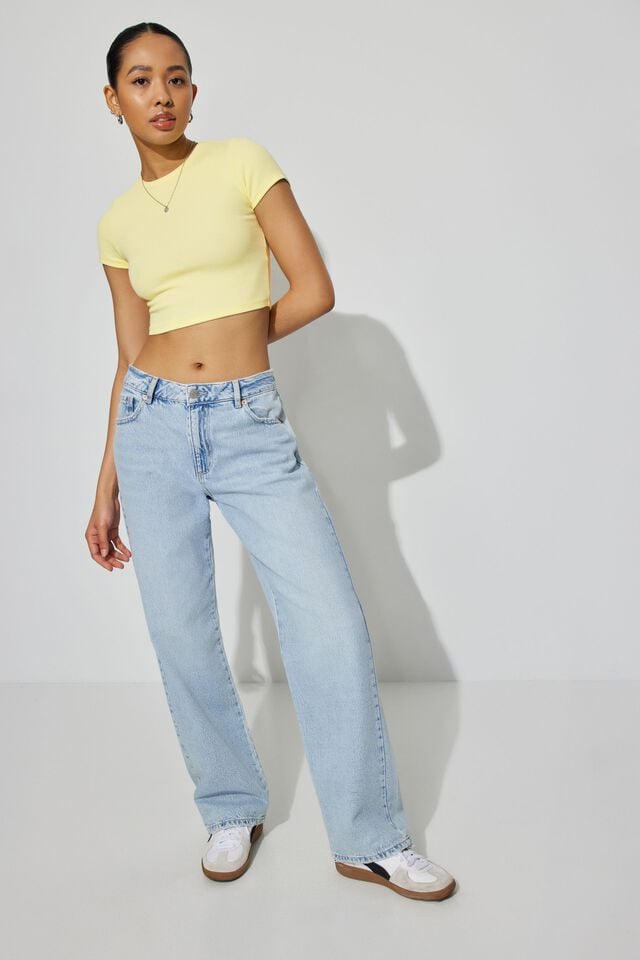 Cream Yellow Garage Stormi Women T Shirts | A-2691458