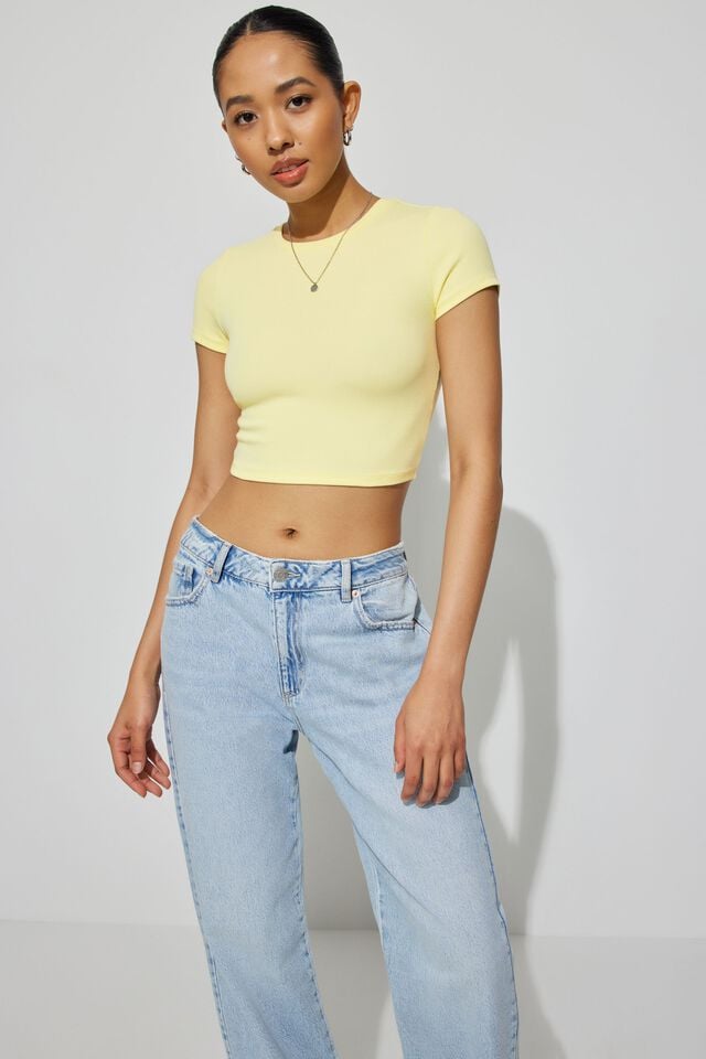 Cream Yellow Garage Stormi Women T Shirts | A-2691458