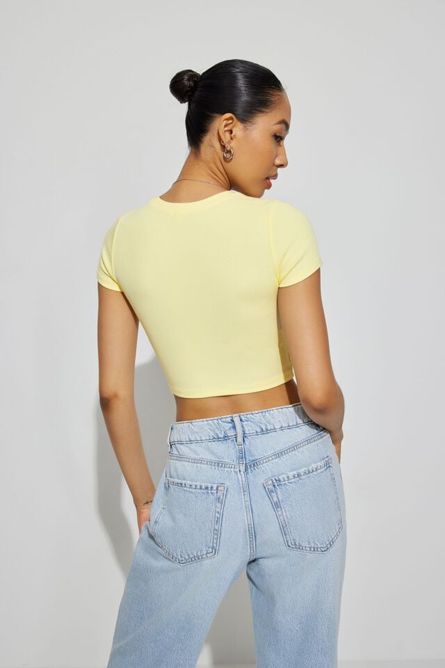 Cream Yellow Garage Stormi Women T Shirts | A-2691458