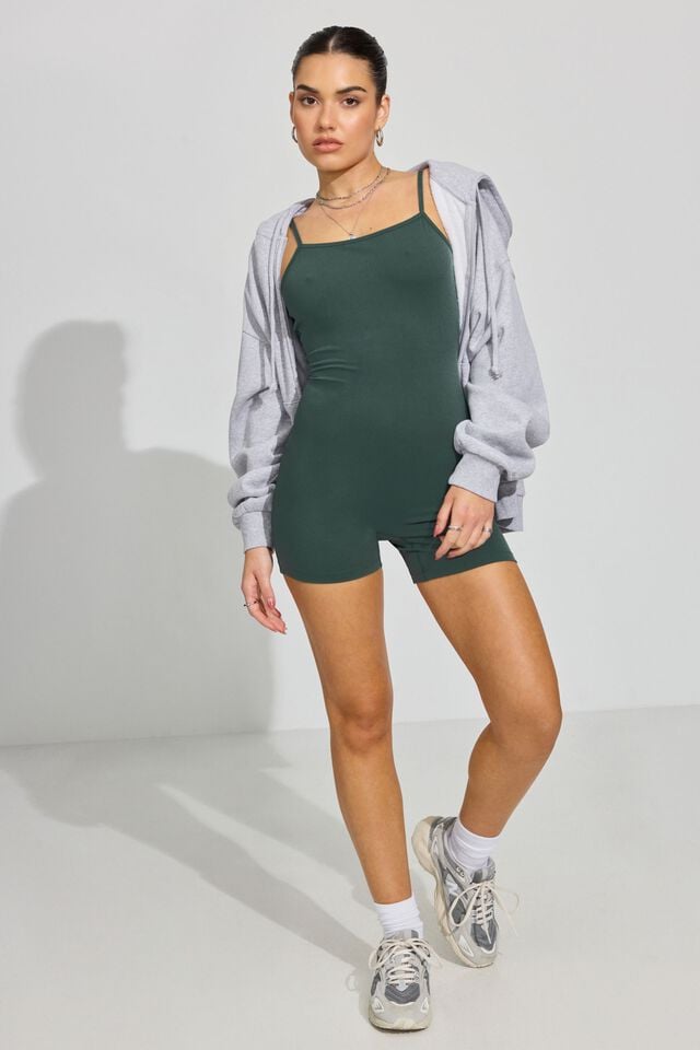 Dark Green Garage Jayden Softactive Women Rompers | A-7683104
