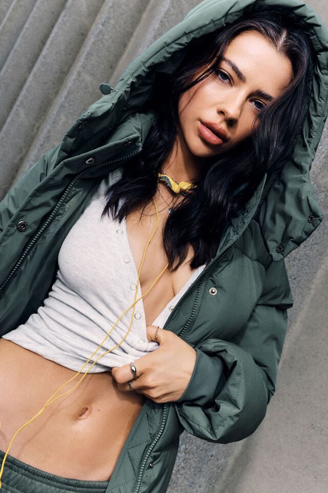 Dark Green Garage Perfect Women Down Jackets | A-2148605