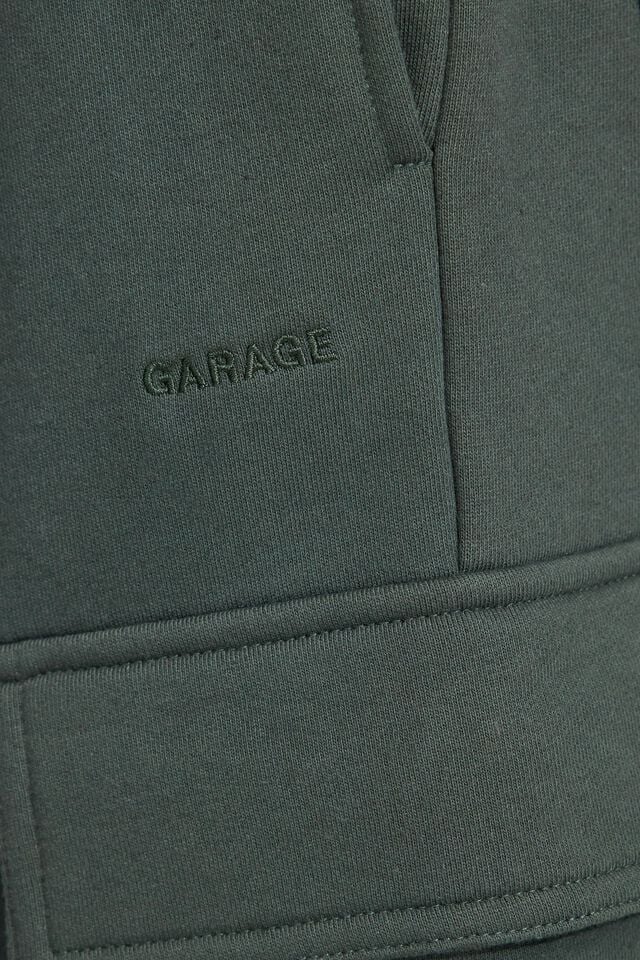 Dark Green Garage Ultrafleece Cargo Women Sweatpants | A-4630872