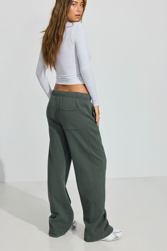 Dark Green Garage Ultrafleece Straight Leg Women Sweatpants | A-5608423