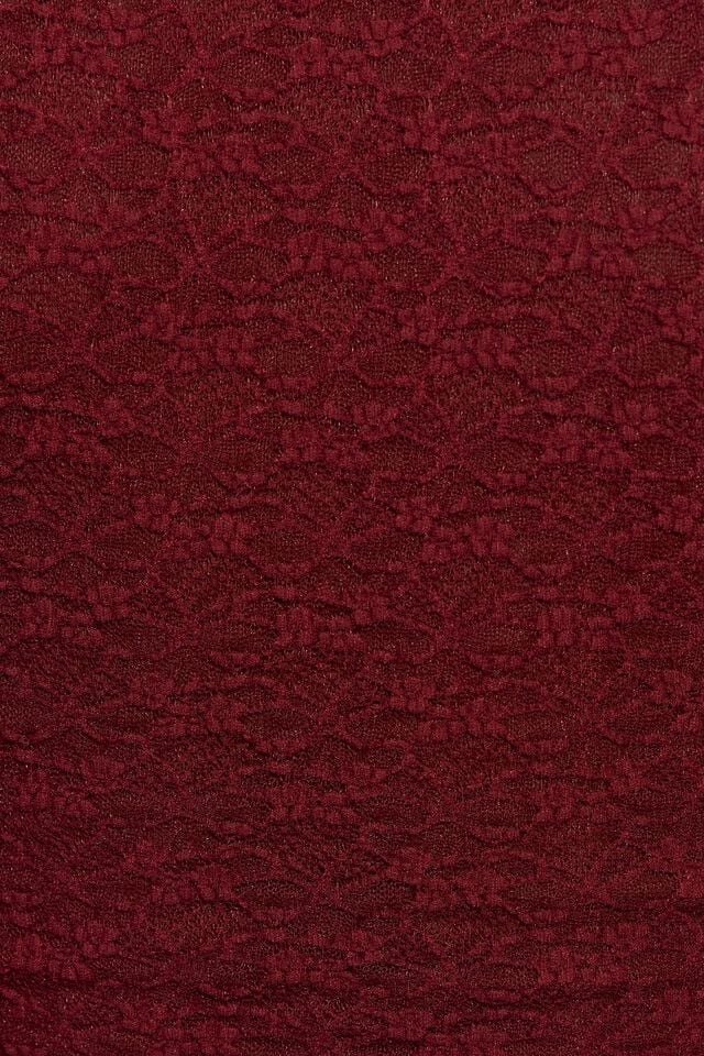 Dark Red Garage Lace Portia Short Sleeve Women T Shirts | A-2643709