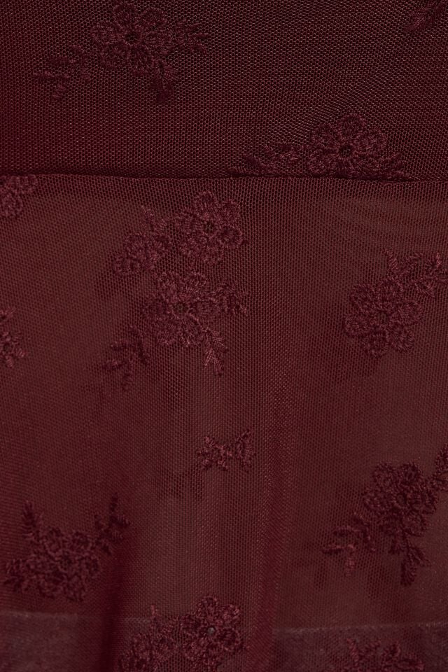 Dark Red Garage Mesh Flyaway Cami Women Tank Top | A-1690357