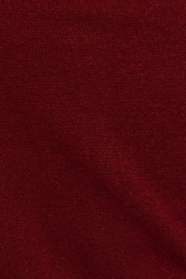 Dark Red Garage Spongy Button Up Women Cardigan | A-7056249
