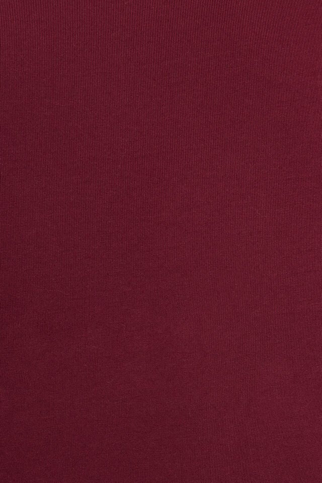 Dark Red Garage V-neck Short Sleeve Women T Shirts | A-9648035