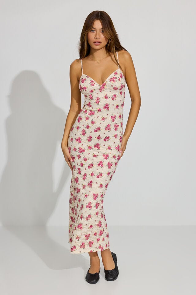 Flower Garage Lace Open Back Maxi Women Dress | A-8192736