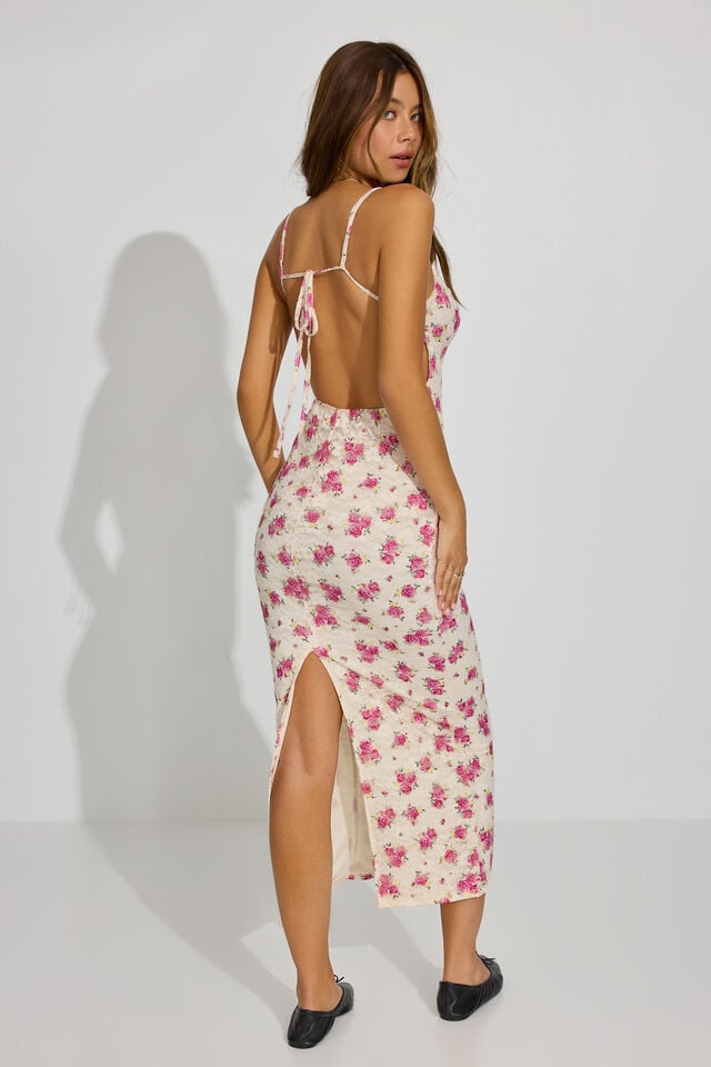 Flower Garage Lace Open Back Maxi Women Dress | A-8192736
