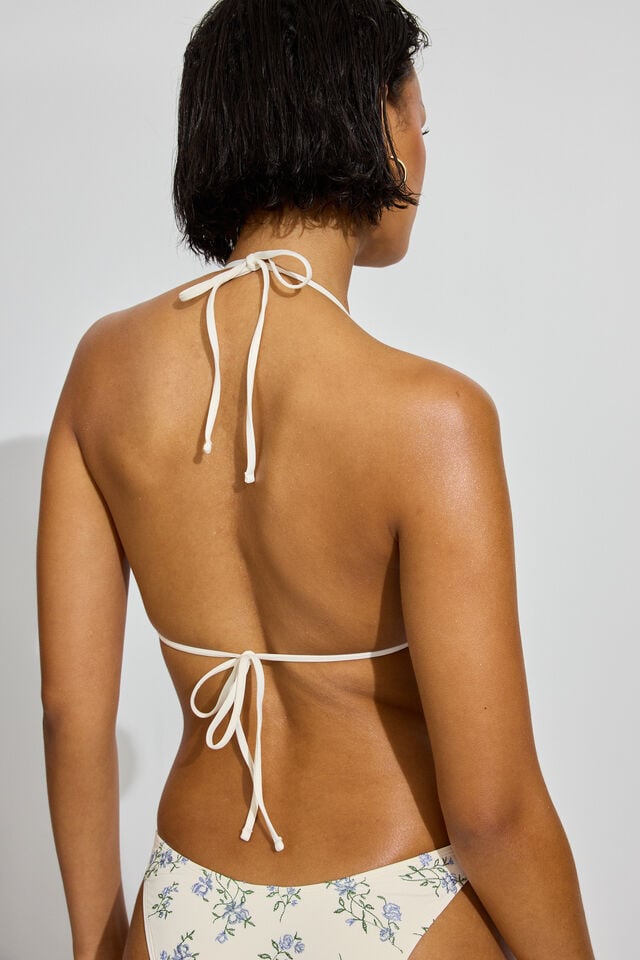 Flower Garage Ruffle Triangle Women Bikini Top | A-0435812