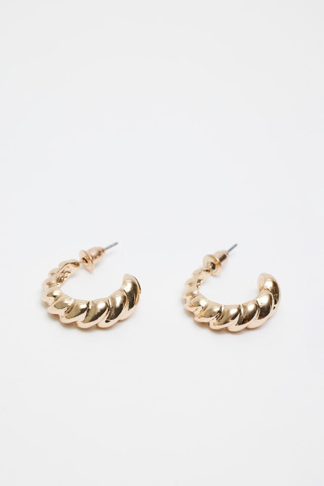 Gold Garage 3 Pack Textured Hoop Women Earrings | A-1298743