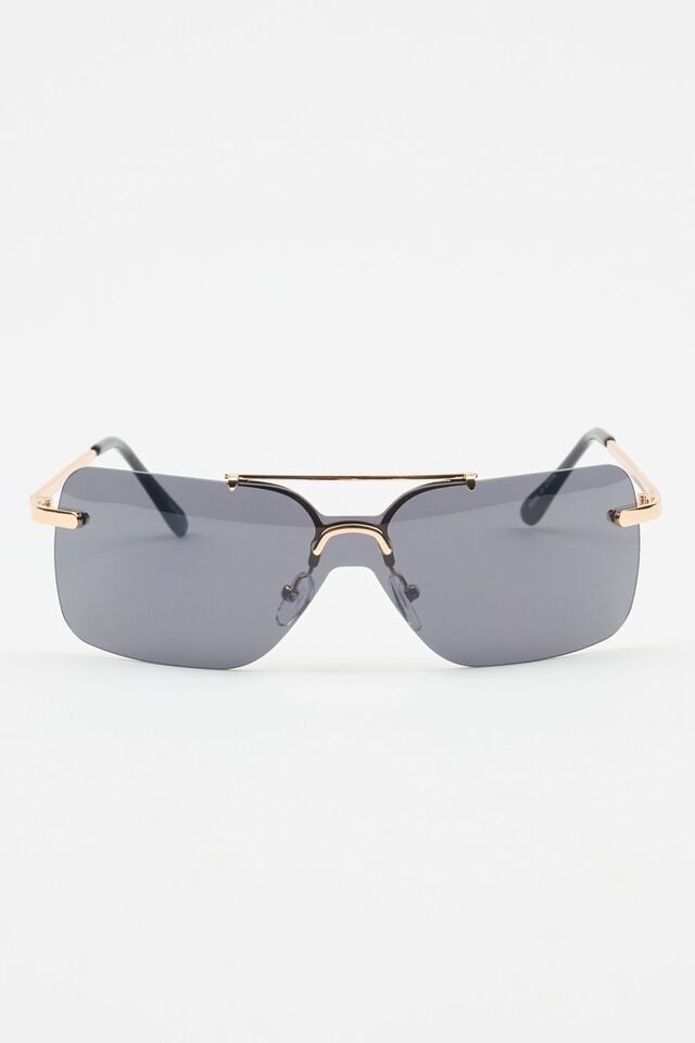 Gold Garage Shield Lens Women Sunglasses | A-5348190