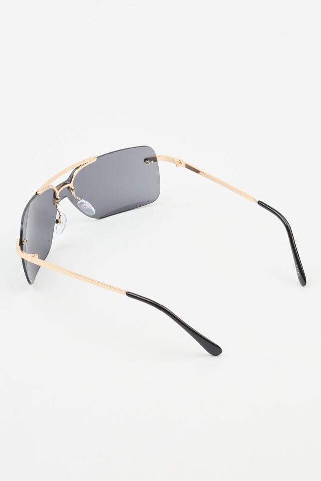 Gold Garage Shield Lens Women Sunglasses | A-5348190
