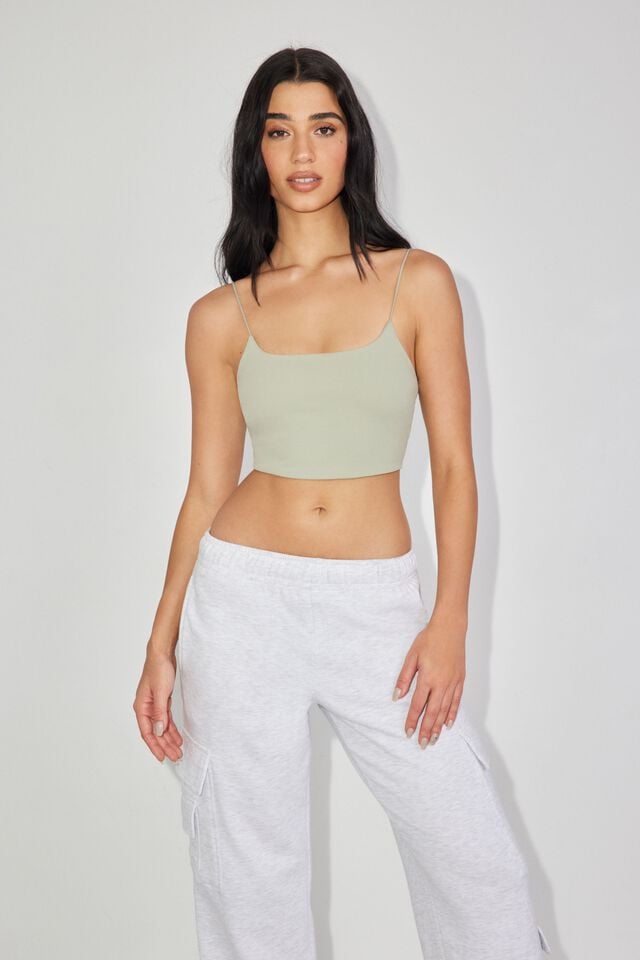 Green Garage Eva Cropped Cami Women Tank Top | A-2084573