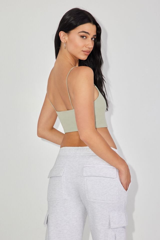 Green Garage Eva Cropped Cami Women Tank Top | A-2084573